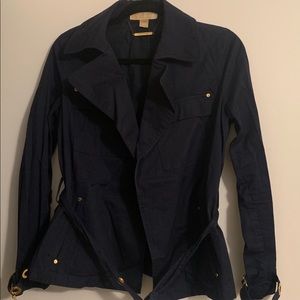 Michael Kors Fitted Navy Jacket With Gold Hardware